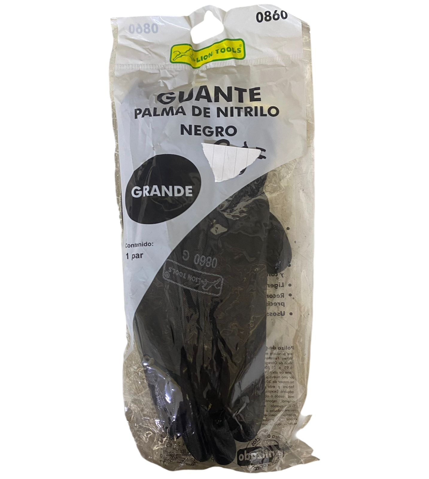 Guantes Palma De Nitrilo Grande